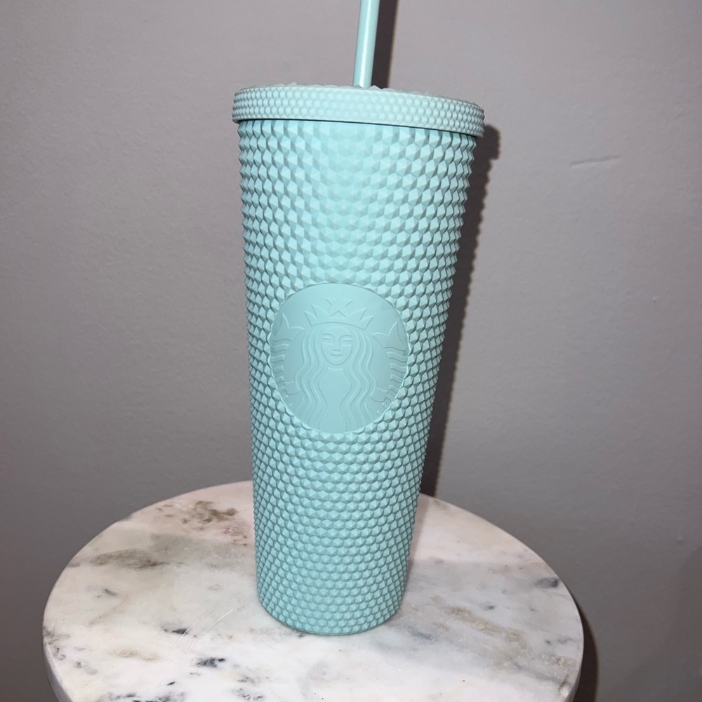 Starbucks mint studded matte soft touch Tumbler. 24oz.